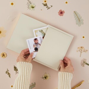 Luxury mum journal with ivory cloth cover designed as a long lasting keepsake