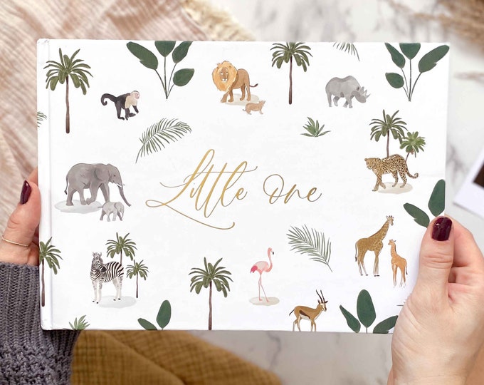 Luxury Baby Memory Book little One Jungle With Gold Foil Etsy UK