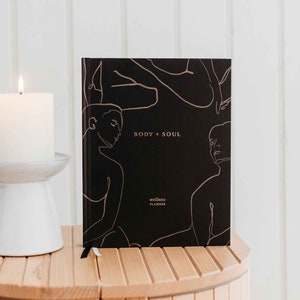Body + Soul (Eclipse) Wellness Journal and Planner - luxury gift for her, undated planner book, self-care and gratitude journal