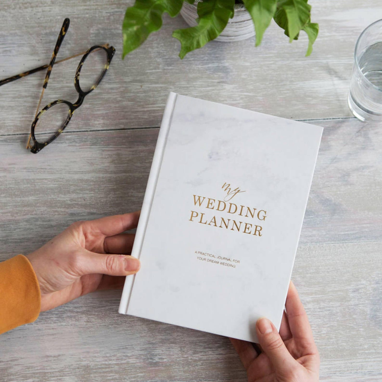 Luxury marble wedding planner book engagement gift for | Etsy