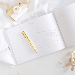 Luxury Baby Memory Book – (My baby journal - Grey with Gold Foil), baby shower gift, new parents gift, grandparents, with gilded edges bild 7