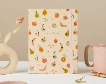 Luxus Notizbuch Tutti Frutti - Geschenk für Sie, Geschenk, Arbeit von zu Hause aus, Büro Schreibwaren, Journaling, Notizen machen, vergoldete Kanten