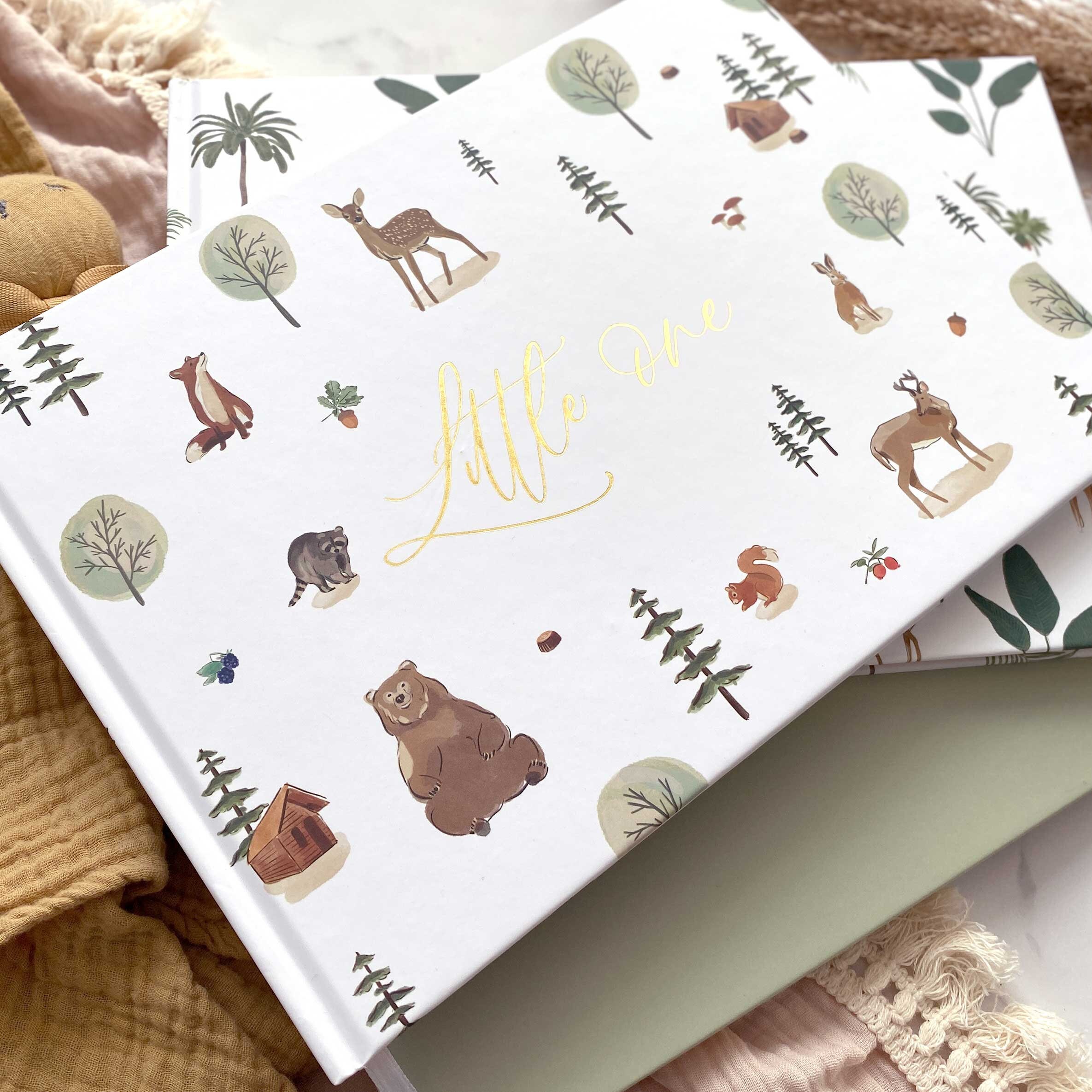 Luxury Baby Memory Book little One Woodland With Gold Etsy UK