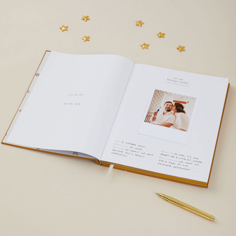 Cherish every moment of your pregnancy with our sweet rainbow diary. Track your progress weekly and create a beautiful keepsake to remember.
