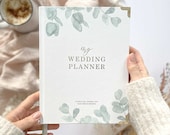 Luxury Eucalyptus Wedding Planner Book - gift for brides, checklist, organiser, wedding notebook, bride-to-be, bridal shower gift