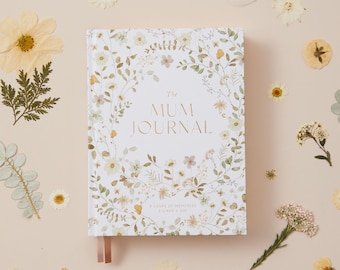 Mum Journal | Mom Journal | Five Year Motherhood Memory Book | Wildflower Mum Diary | Undated Keepsake Journal for Mums and Moms