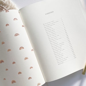 Capture your pregnancy journey in our gender-neutral rainbow-themed journal, an ideal gift for baby showers and expecting friends.