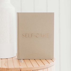 My Daily Self-Care Journal -  Wellness Journal (Pebble) - luxury gift for her, self-care and gratitude journal, with sticker sheets