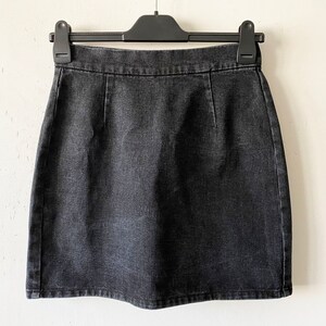 Black jean skirt outfit etsy online
