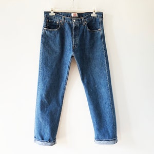 Vintage Levi&#39;s 501 Jeans Blue Men Highwaist Jeans Levi Strauss 501 Denim Hippie Bohemian Jeans Tapered Legs Student Fit Waist 34 Length 32