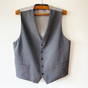 Grijs gestreepte mens vest Steampunk Edwardian vest heren vest Victoriaanse grijze formele vest back to school jurk up size XL groot