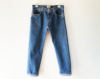 Vintage Levi's 501 Jeans, Blauer Denim, Highwaist (W36 L33)