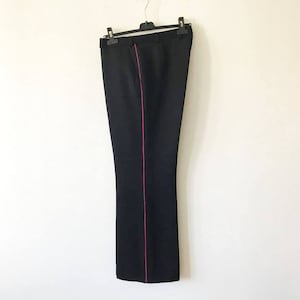 Black Marching Band Pants Navy Gabardine Pants Military Trousers Uniform Trousers With Stripe Mens Black Slacks Waist 36 Black Men&#39;s Pants