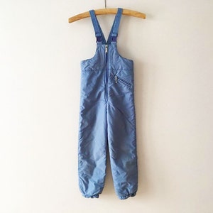 Vintage 90s Blue Ski Snowsuit: Boys One Piece Snow Pants (Size 146)