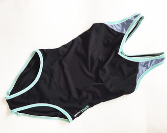 Black Speedo One Piece Swimsuit Blue Colorblock Sports Swim Wear Bathing Pool Racerback Swimwear Suit Size Medium Black Speedo Swimsuit