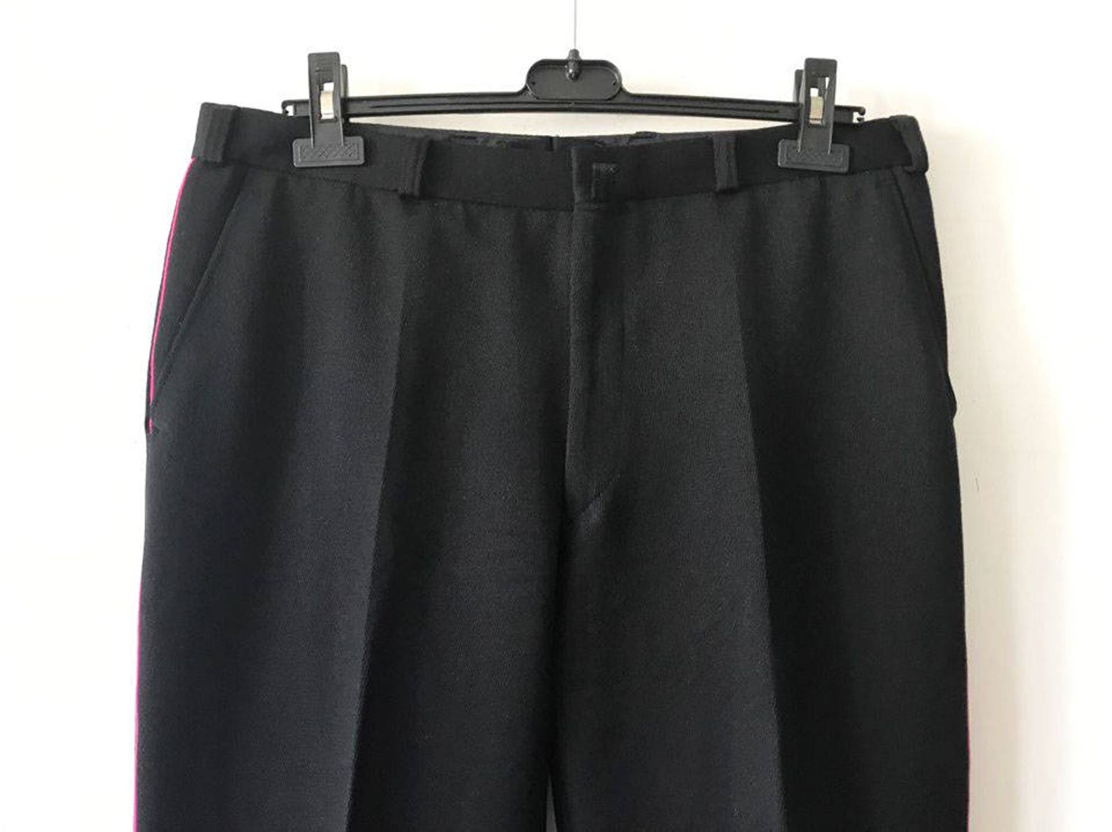 Black Marching Band Pants Navy Gabardine Pants Military Etsy