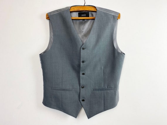 Gray Wool Mens Vest Steampunk Vest Gentlemen's Edw
