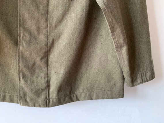 Vintage Khaki Green Uniform Shirt Mens Workwear C… - image 3