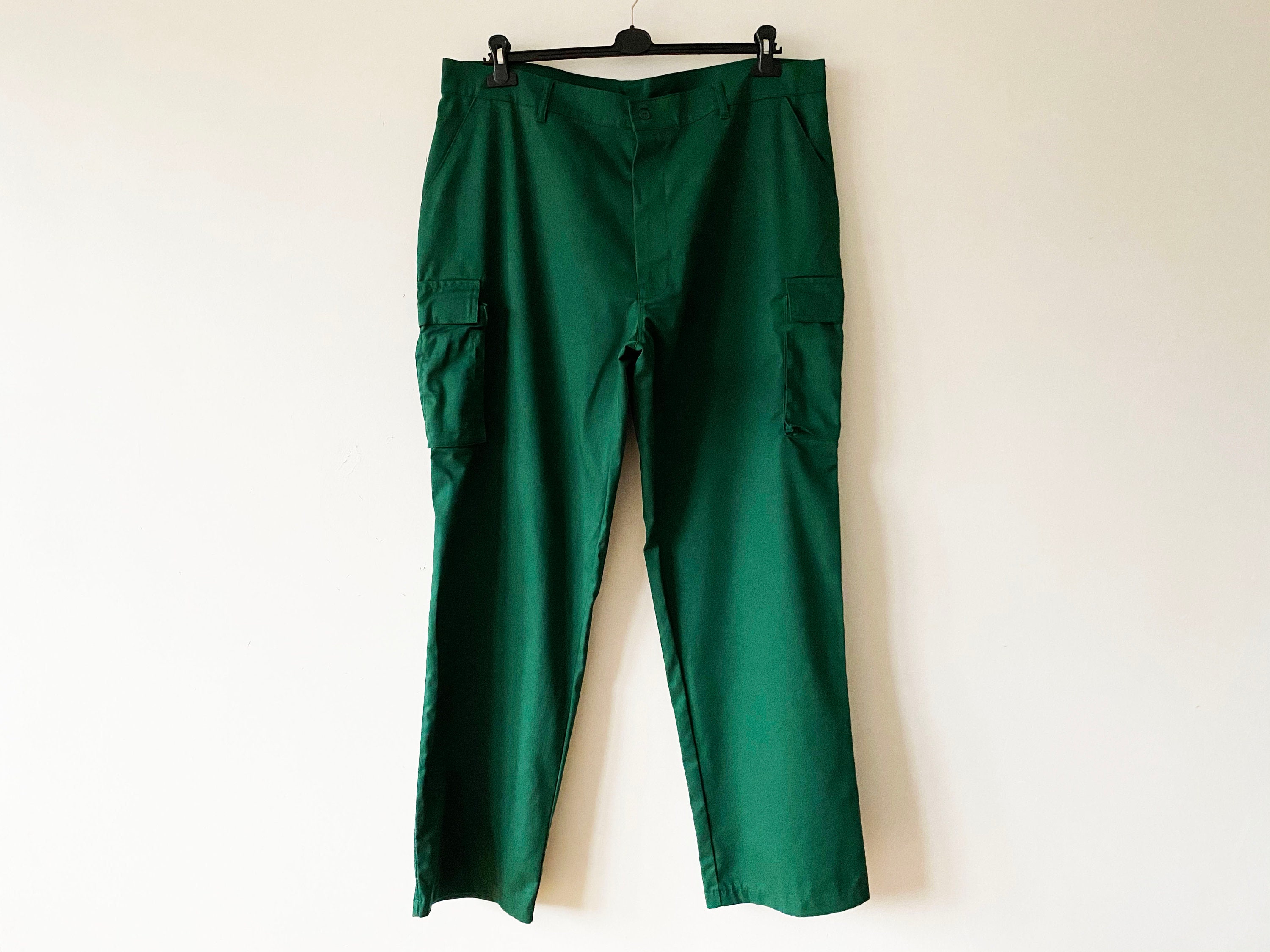 Dark Forrest Green Work Pants Workers Green Slacks Industrial Etsy