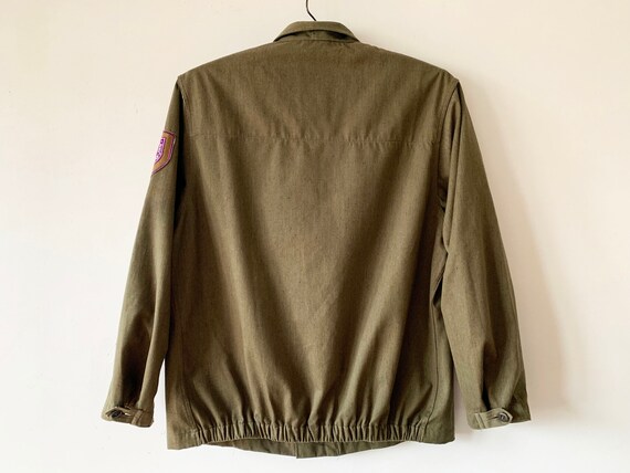 Vintage Khaki Green Uniform Shirt Mens Workwear C… - image 5