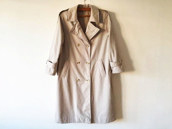 Beige Womens Trenchcoat Light Brown Women's Trenc… - image 1