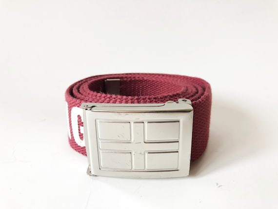 Marsala Red Canvas Belt England Red Cotton Belt With Metal Buckle Hipster Unisex Belt England Football is Coming Home Fan Patriotric Belt