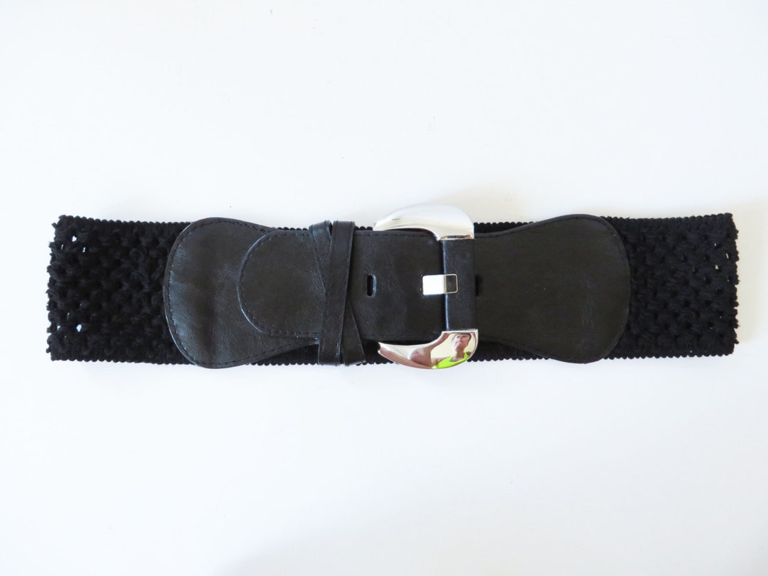 Vintage Black Braided Leather Belt, Boho Woven Hip Belt - Etsy
