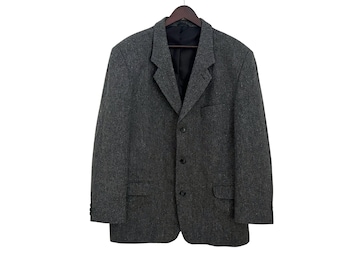 Vintage Gray Wool Blazer: Men's Size 54, Lined Classic Coat