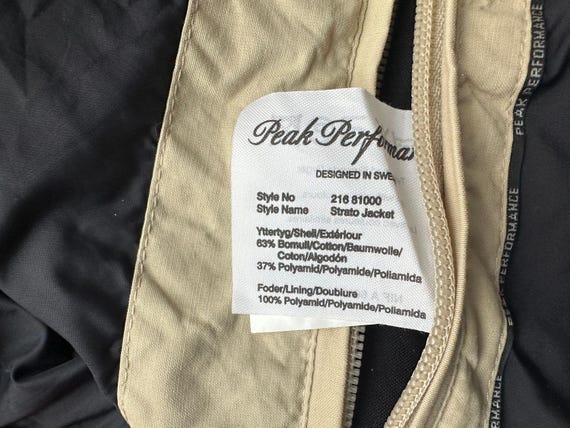 Peak Performance Beige Jacket Size S: Lightweight… - image 7