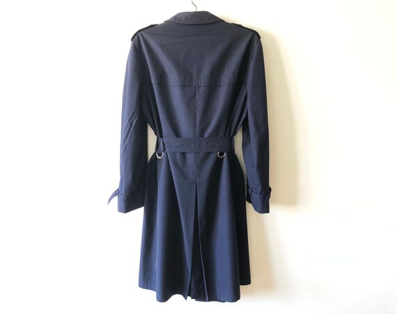 Navy Blue Men's Trench Coat Blue Trench Classic D… - image 5