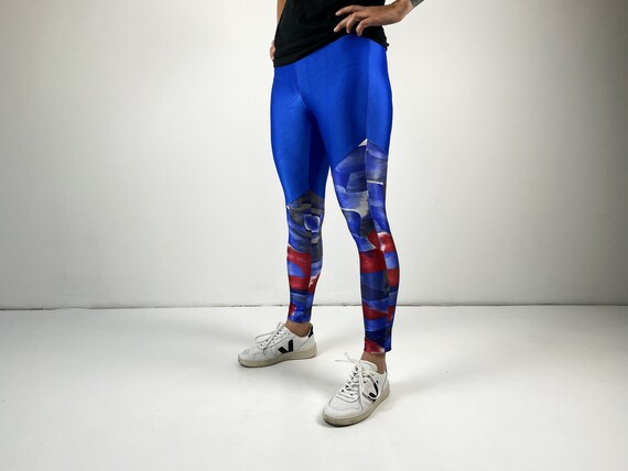 Vintage 90s Blue Spandex Pants Blue 