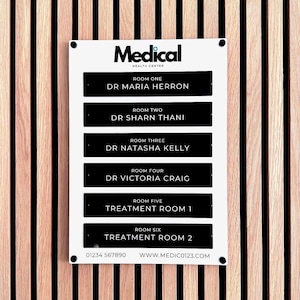 Custom Acrylic Business Directory Sign: Office Suite, Hotel Wayfinding & Corporate Lobby Signage