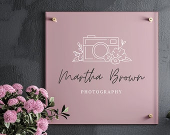 Personalised Acrylic Sign, Business Opening Times, Company Logo Plaque, Floating Perspex for Office, Reception, Storefont, Door