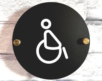 Modern Acrylic Restroom Sign: Wall-Mounted Toilet Door Plaque