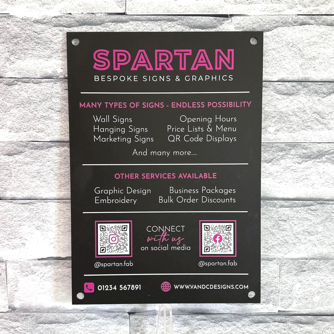 Acrylic Business Hours Services Logo Sign, Personalised Shop Opening ...