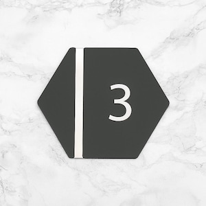 Modern House Adresss Sign Rose Gold Acrylic Property Number Marble Apartment Name Door Plaque Contemporary Minimalist New Home Gift
