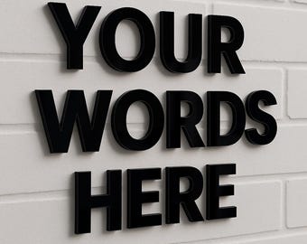 Custom Acrylic Letters for Wall – Nursery Name Sign, Salon Sign, Mirrored Acrylic Wall Decor, Personalised Name Letters