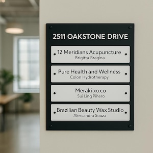 Acrylic Building Directory Sign | Business Registry Sign | Business ...