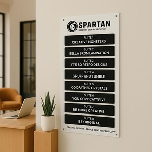 Custom Acrylic Building Directory Sign: Office Suite, Business Registry ...