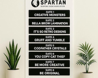 Custom Acrylic Building Directory Sign: Office Suite, Business Registry & Hotel Wayfinding Signage