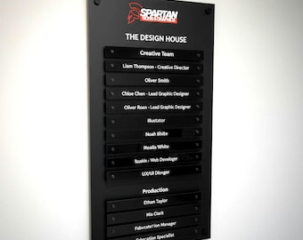 Large Building Registry Sign | Business Directory Board | Office Wayfinding Plaque | Suite Signage Display | Hotel Floor Notice