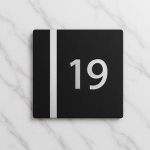 Contemporary House Number Sign,Black Silver Gold Acrylic Property Name,Apartment Name Door Plaque Modern Minimalist New Home Gift
