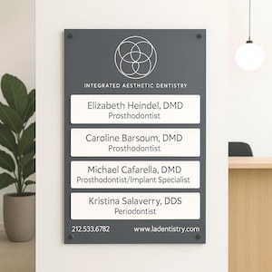 Acrylic Building Directory Sign | Business Registry Sign |  Business Logo Sign | Office Suite Signage | Hotel Wayfinding Notice