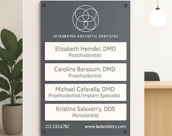 Acrylic Building Directory Sign | Business Registry Sign |  Business Logo Sign | Office Suite Signage | Hotel Wayfinding Notice