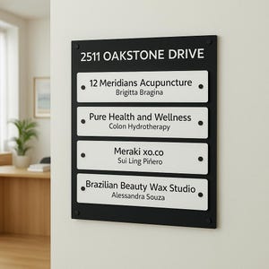 Acrylic Building Directory Sign | Business Registry Sign | Business ...