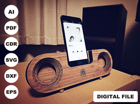 SMARTPHONE PASSIVE SPEAKER laser cut file