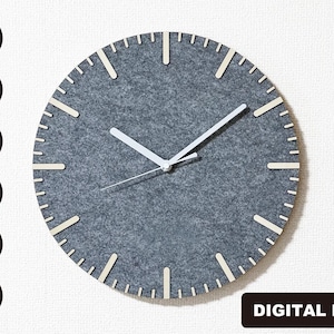 FELT CLOCK FACE laser cut file