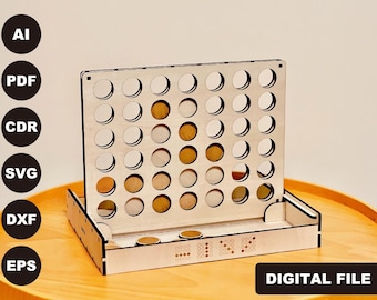 GRAVITY4 IN A ROW BOX laser cut file