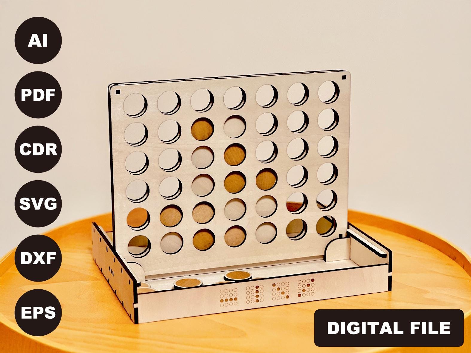 GRAVITY4 IN A ROW BOX Laser Cut File - Etsy