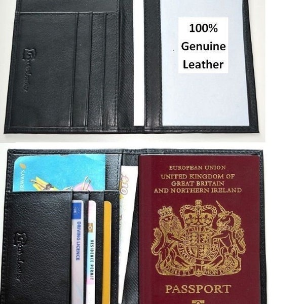 Genuine LEATHER PASSPORT HOLDER Handcrafted Gift  Slim Travel Wallet